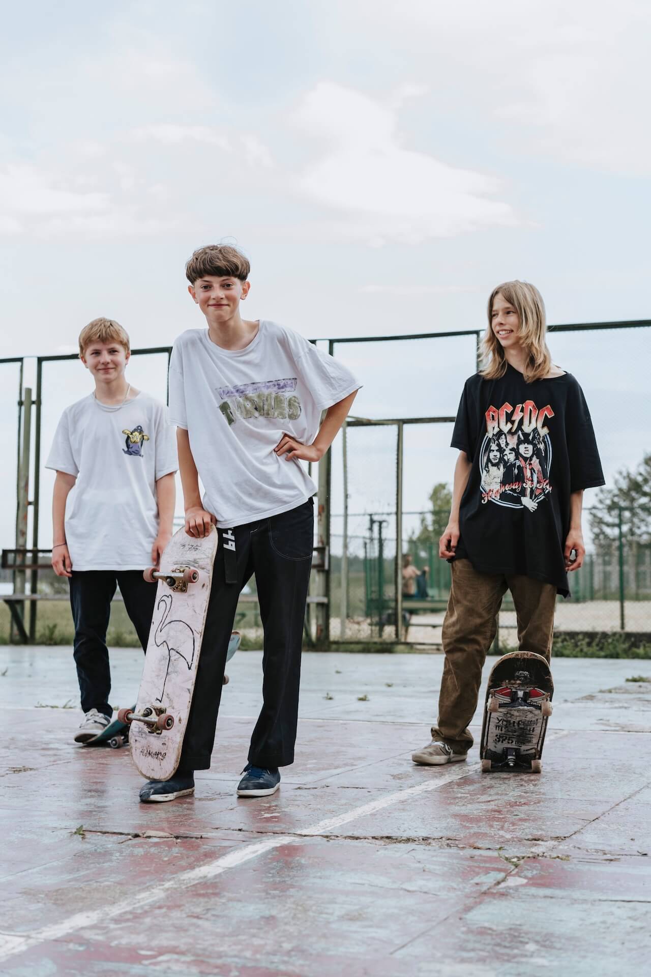 Teenagers in a playground